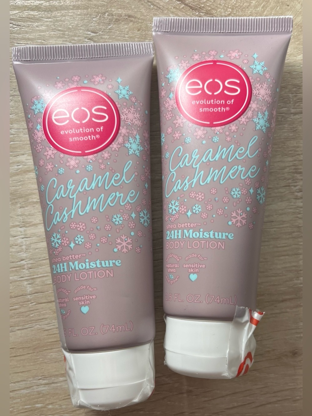 EOS Caramel Cashmere Limited Edition Holiday Body Lotion X’s 2 Tubes